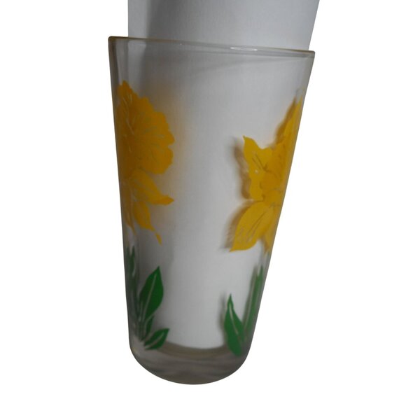 MCM Peanut Butter Drinking Juice Glass Tumbler daffodil Estate find 5" - Picture 4 of 5